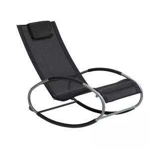 Beliani, Beliani CAMPO Schaukelstuhl, Beliani - Gartenstuhl aus Stahl Modern CAMPO, One Size, Schwarz