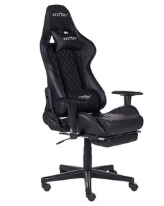 Beliani, Bürostuhl aus Kunstleder Modern VICTORY Bürostuhl aus Kunstleder Modern VICTORY, Beliani - Gaming Stuhl aus Kunstleder Retro VICTORY, One Size, Schwarz
