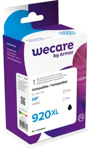 WECARE, WECARE Tinte 920XL rebuilt schwarz CD975AEWE zu HP OfficeJet 6500 48ml, 
