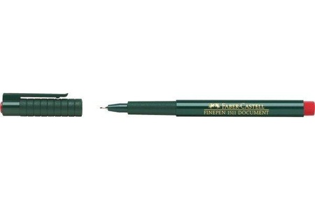 Faber-Castell, FABER-CASTELL Faserschr. FINEPEN 1511 0.4mm 151121 rot