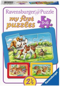 Ravensburger, Ravensburger My first puzzle - Meine Tierkinder, Puzzle Ravensburger Meine Tierfreunde 3 X 6 Teile