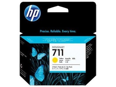 Hp, HP 711 Cz136A 3-er Pack gelb Tintenpatrone, Hewlett Packard Tintenpatrone, gelb, No.711, CZ136A, (3 x 29ml)