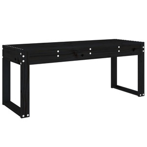 vidaXL, vidaXL Gartenbank Schwarz 110x38x45 cm Massivholz Kiefer, vidaXL Gartenbank Schwarz 110x38x45 cm Massivholz Kiefer