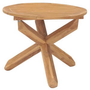 vidaXL, vidaXL Garten-Esstisch Ø90x75 cm Massivholz Teak, vidaXL Garten-Esstisch Ø90x75 cm Massivholz Teak