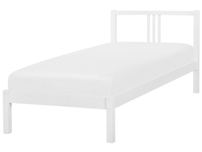 Beliani, Beliani Holzbett weiss Lattenrost 90 x 200 cm VANNES, Beliani - Bett mit Lattenrost aus Kiefernholz VANNES, 90x200 cm, Weiss Bunt