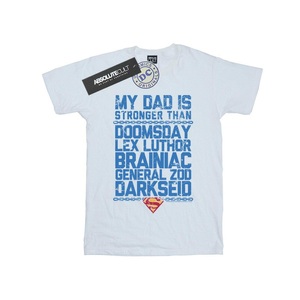 DC Comics, Superman My Dad Is Stronger Than Tshirt Mädchen Weiss 128, 