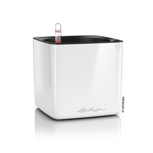 Lechuza, Lechuza Blumentopf CUBE Glossy 16 Weiss, Lechuza Cube Glossy 16 13520 Pflanzgefäß Weiß
