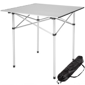 TecTake, Camping Klapptisch Aus Aluminium Inkl. Tasche 70x70x70cm Unisex Grau 70 CM, Tectake - Camping Klapptisch aus Aluminium inkl. Tasche 70x70x70cm, 70 CM, Grau
