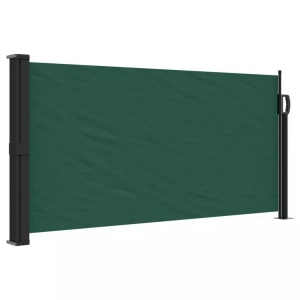 vidaXL, vidaXL Seitenmarkise Ausziehbar Dunkelgrün 100x300 cm
