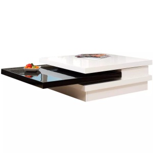 mutoni casual, Couchtisch 120X80cm weiss-schwarz, Couchtisch 120X80cm weiss-schwarz
