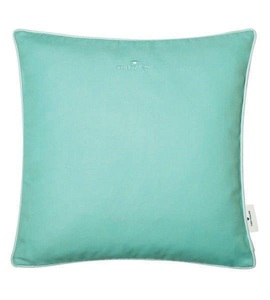 Tom Tailor, TOM TAILOR Kissenhülle »Dove Signature«, (1 St.), Zierkissenbezug Dove Signature Cyan Baumwolle/Polyester 40 cm 40 cm