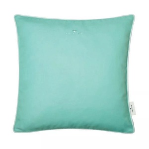 Tom Tailor, TOM TAILOR Kissenhülle »Dove Signature«, (1 St.), Zierkissenbezug Dove Signature Cyan Baumwolle/Polyester 40 cm 40 cm
