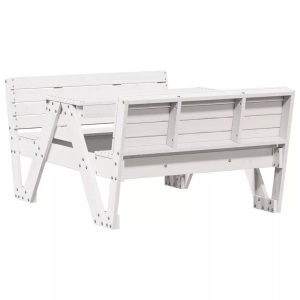 vidaXL, vidaXL Picknicktisch für Kinder Weiß 88x122x58 cm Massivholz Kiefer, vidaXL Picknicktisch für Kinder Weiß 88x122x58 cm Massivholz Kiefer