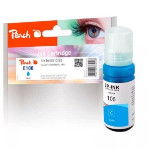 Peach, Peach Tintenbehälter cyan kompatibel zu Epson C13T00R240, 106 c, Peach Tinte Epson 106 (C13T00R240) Cyan
