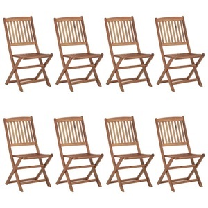vidaXL, vidaXL Klappbare Gartenstühle 8 Stk. Massivholz Akazie, 