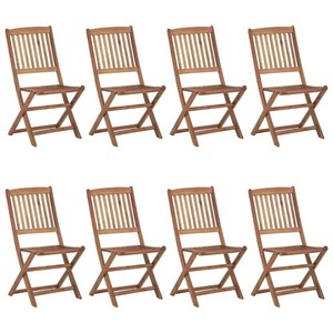 vidaXL, vidaXL Klappbare Gartenstühle 8 Stk. Massivholz Akazie