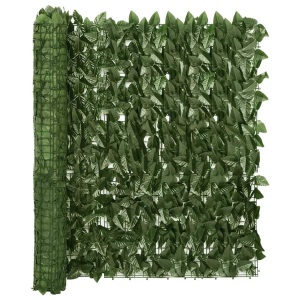vidaXL, vidaXL Balkon-Sichtschutz mit Dunkelgrünen Blättern 500x100 cm, vidaXL Balkon-Sichtschutz mit Dunkelgrünen Blättern 500x100 cm
