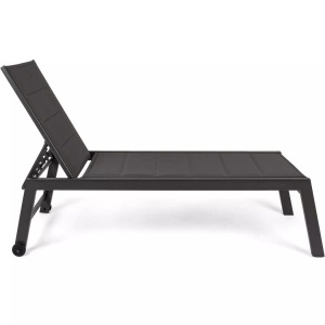 mutoni Garten Deluxe, Sonnenliege Hilde mit Rollen hoch LD30 anthrazit, Sonnenliege Hilde mit Rollen hoch LD30 anthrazit