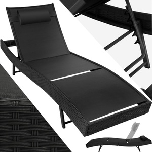 TecTake, Polyrattan Sonnenliege Delphine Polyrattan Sonnenliege Delphine, 