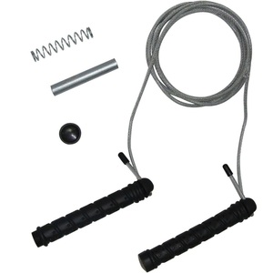 Tunturi, Tunturi - Stahlspringseil mit extra Gewichten Schwarz, Tunturi - Stahlspringseil mit extra Gewichten, One Size