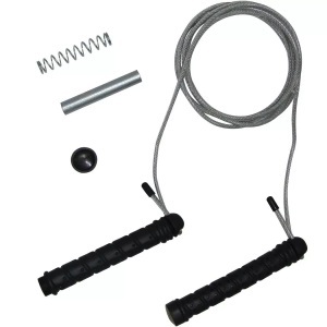 Tunturi, Tunturi - Stahlspringseil mit extra Gewichten Schwarz, Tunturi - Stahlspringseil mit extra Gewichten, One Size