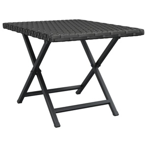 vidaXL, vidaXL Klapptisch Schwarz 45x35x32 cm Poly Rattan