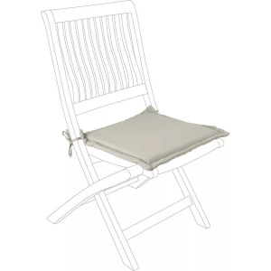 mutoni Garten Deluxe, Gartenstuhl-Kissen für Sitzfläche quadratisch beige, 