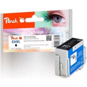 Peach, Peach Tintenpatrone XL schwarz kompatibel zu Epson No. 34XL, T3471, Peach E34 Druckerpatrone XL bk ersetzt Epson T3471, No. 34XL bk, C13T34714010 für z.B. Epson WorkForce Pro WF -3700, Epson WorkForce Pro WF -3720