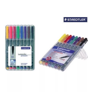 Staedtler, Staedtler Folienstift Lumocolor 314, Staedtler Lumocolor, permanent, Universalstift, 1/2,5mm, B, 314 WP8, (8-farbig assortiert)