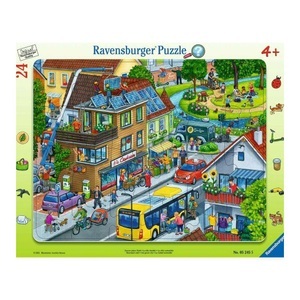 RAVENSBURGER SPIELEVERLAG, Unsere grüne Stadt (Puzzle), Rahmenpuzzle UNSERE GRÜNE STADT 24-teilig