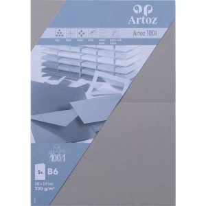 Artoz, ARTOZ Karten 1001 B6 107362262 220g. graphit 5 Blatt, ARTOZ Karten 1001 B6 107362262 220g. graphit 5 Blatt