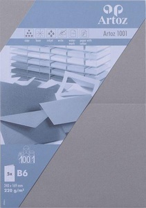 Artoz, ARTOZ Karten 1001 B6 107362262 220g. graphit 5 Blatt, ARTOZ Karten 1001 B6 107362262 220g. graphit 5 Blatt