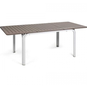 Nardi, Nardi - Alloro 140 Extensible - Beige and White, Gartentisch verlängerbar Alloro weiss grau 140