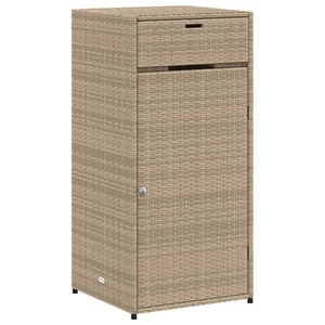 vidaXL, vidaXL Gartenschrank Beige 55x55x111 cm Poly Rattan, vidaXL Gartenschrank Beige 55x55x111 cm Poly Rattan