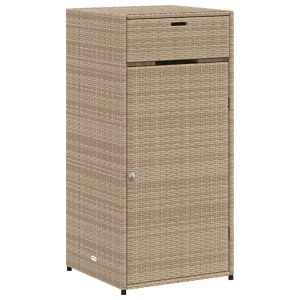 vidaXL, vidaXL Gartenschrank Beige 55x55x111 cm Poly Rattan, vidaXL Gartenschrank Beige 55x55x111 cm Poly Rattan