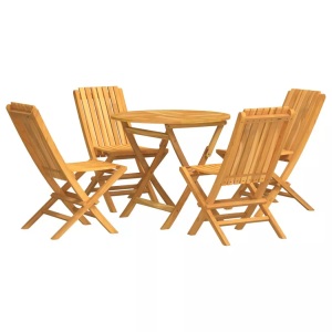vidaXL, vidaXL 5-tlg. Garten-Essgruppe Massivholz Teak, vidaXL 5-tlg. Garten-Essgruppe Massivholz Teak