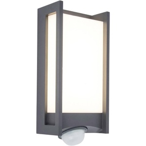 Eco-Light, LED-Außenwandleuchte Qubo mit Bewegungsmelder, Lutec QUBO 5193002118 LED-Außenwandleuchte Anthrazit