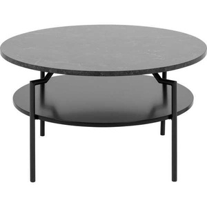 mutoni scandi, Couchtisch Fresh Line Melamin Marmor schwarz rund 80x80, Couchtisch Fresh Line Melamin Marmor schwarz rund 80x80