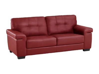 Vente-unique, Ledersofa 3Sitzer HAZEL Ledersofa 3Sitzer HAZEL, Vente-unique - Ledersofa 3Sitzer HAZEL, One Size, Rot