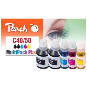 Peach, Peach Spar Pack Plus Tintenpatronen, kompatibel zu GI-40/50, Peach Tintenpatrone »Canon CISS GI-40/50 Multi-Pack+ C, M, Y, BK«, (5 St.)