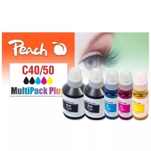 Peach, Peach Spar Pack Plus Tintenpatronen, kompatibel zu GI-40/50, Peach Tintenpatrone »Canon CISS GI-40/50 Multi-Pack+ C, M, Y, BK«, (5 St.)