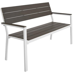 TecTake, Gartenbank Line 2-Sitzer mit Aluminiumrahmen 128x59x88cm Gartenbank Line 2-Sitzer mit Aluminiumrahmen 128x59x88cm