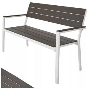 TecTake, Gartenbank Line 2-Sitzer mit Aluminiumrahmen 128x59x88cm Gartenbank Line 2-Sitzer mit Aluminiumrahmen 128x59x88cm, 