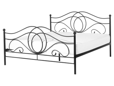 Beliani, Bett mit Lattenrost aus Metall Retro LYRA Bett mit Lattenrost aus Metall Retro LYRA