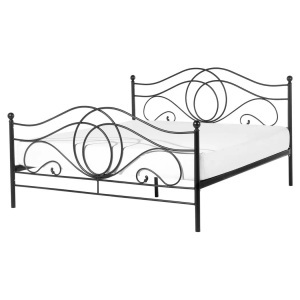 Beliani, Bett mit Lattenrost aus Metall Retro LYRA Bett mit Lattenrost aus Metall Retro LYRA