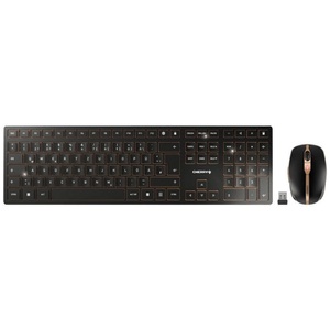 Cherry, DW 9100 SLIM, Desktop-Set, CHERRY JD-9100DE-2 Kabellos, Funk Tastatur, Maus-Set Deutsch, QWERTZ Schwarz