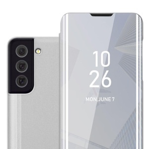 Cadorabo, Hülle für Samsung Galaxy S22 PLUS Spiegel Standfunktion 360 Grad Schutz, Cadorabo - Hülle für Samsung Galaxy S22 PLUS Spiegel Standfunktion 360 Grad Schutz, Silber