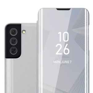 Cadorabo, Hülle für Samsung Galaxy S22 PLUS Spiegel Standfunktion 360 Grad Schutz, Cadorabo - Hülle für Samsung Galaxy S22 PLUS Spiegel Standfunktion 360 Grad Schutz, Silber