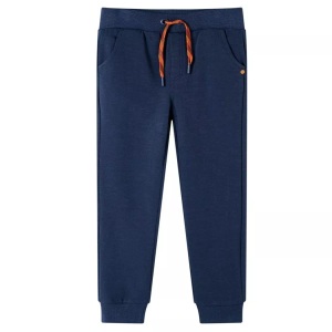 vidaXL, vidaXL Kinder-Trainingshose Marineblau Melange 104, vidaXL Kinder-Trainingshose Marineblau Melange 104