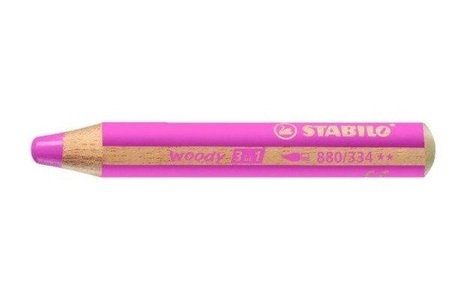 Stabilo, STABILO Farbstifte Woody 3 in 1 880/334 pink, Stabilo Farbstifte Woody 3 in 1, pink, 880/334